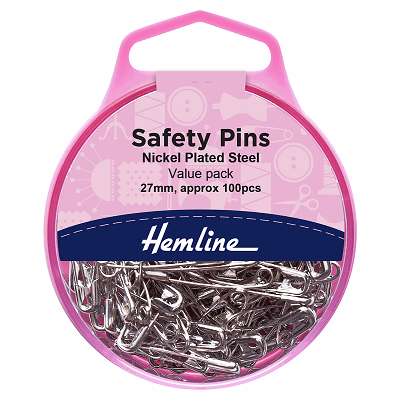 H410.0.100 Safety Pins: Value Pack: Nickel: 100 Pieces..